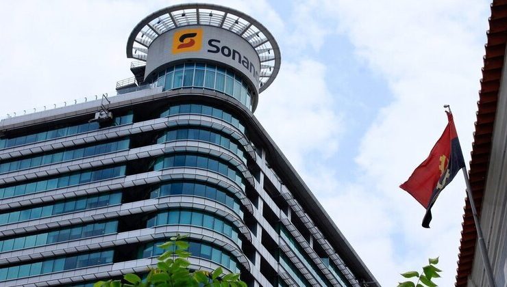 Sonangol headquarters in Luanda, Angola. The national oil company accounted for 91% of the state enterprise sector's agg