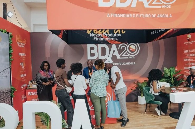 Angola Development Bank (BDA) stand at the Benguela International Fair (FIB 2026), where the bank is promoting financing