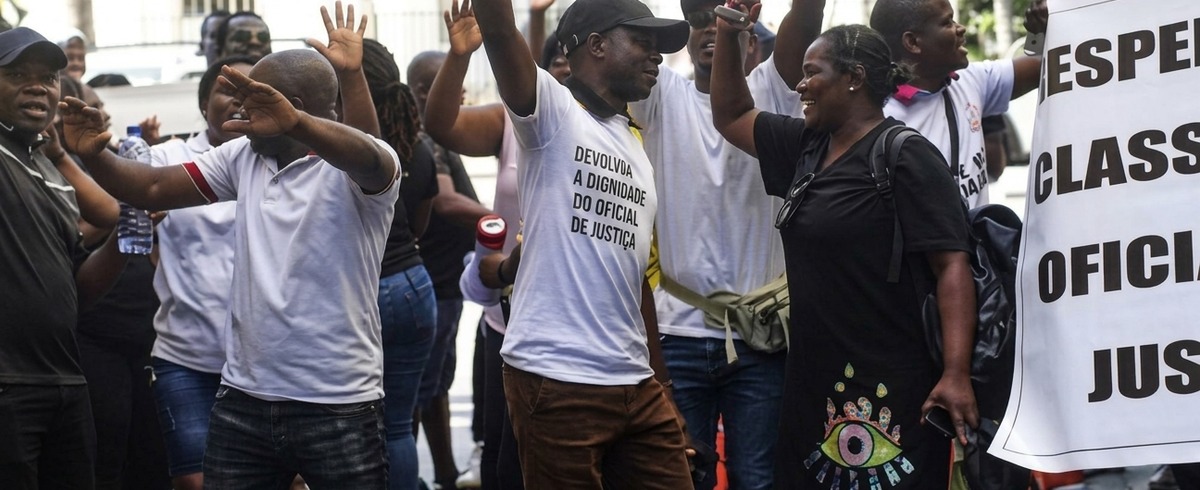 Angola justice officers' union SOJA announces a nationwide work stoppage from 24 September 2026 over unpaid emoluments.