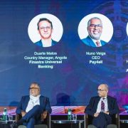 Banking executives and fintech specialists at the Angola Reimagine Banking Forum, held at the InterContinental Luanda Mi