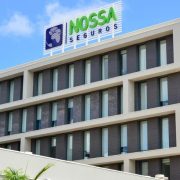 Nossa Seguros headquarters or branding, Angola's largest private insurance company, founded in 2004 and operational sinc